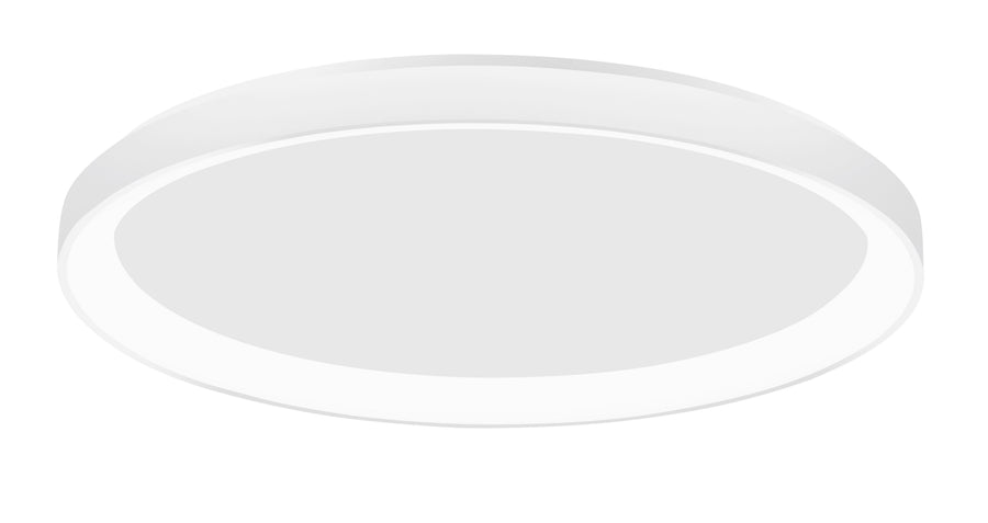 Produit isolé sur fond blanc, plafonnier rond vu de trois quarts