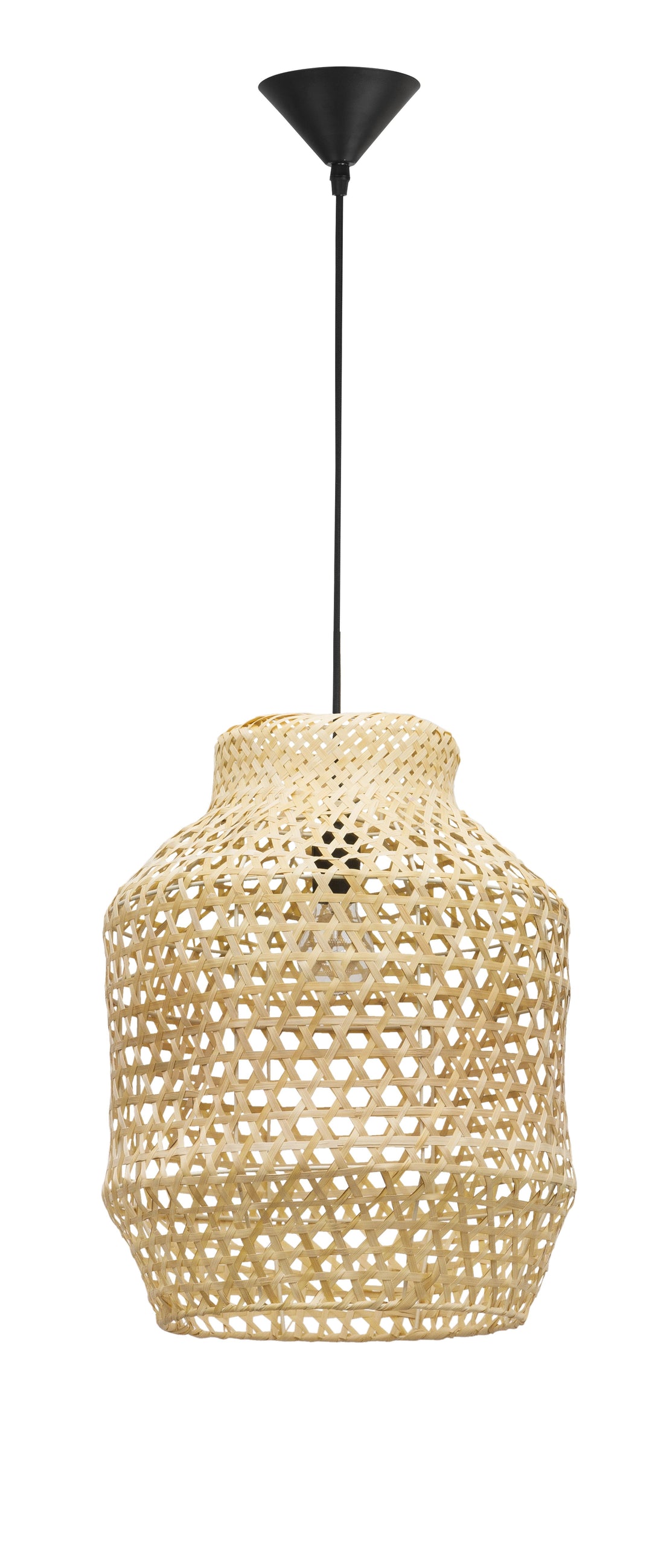 Suspension MIA beige, rotin, H 215 cm