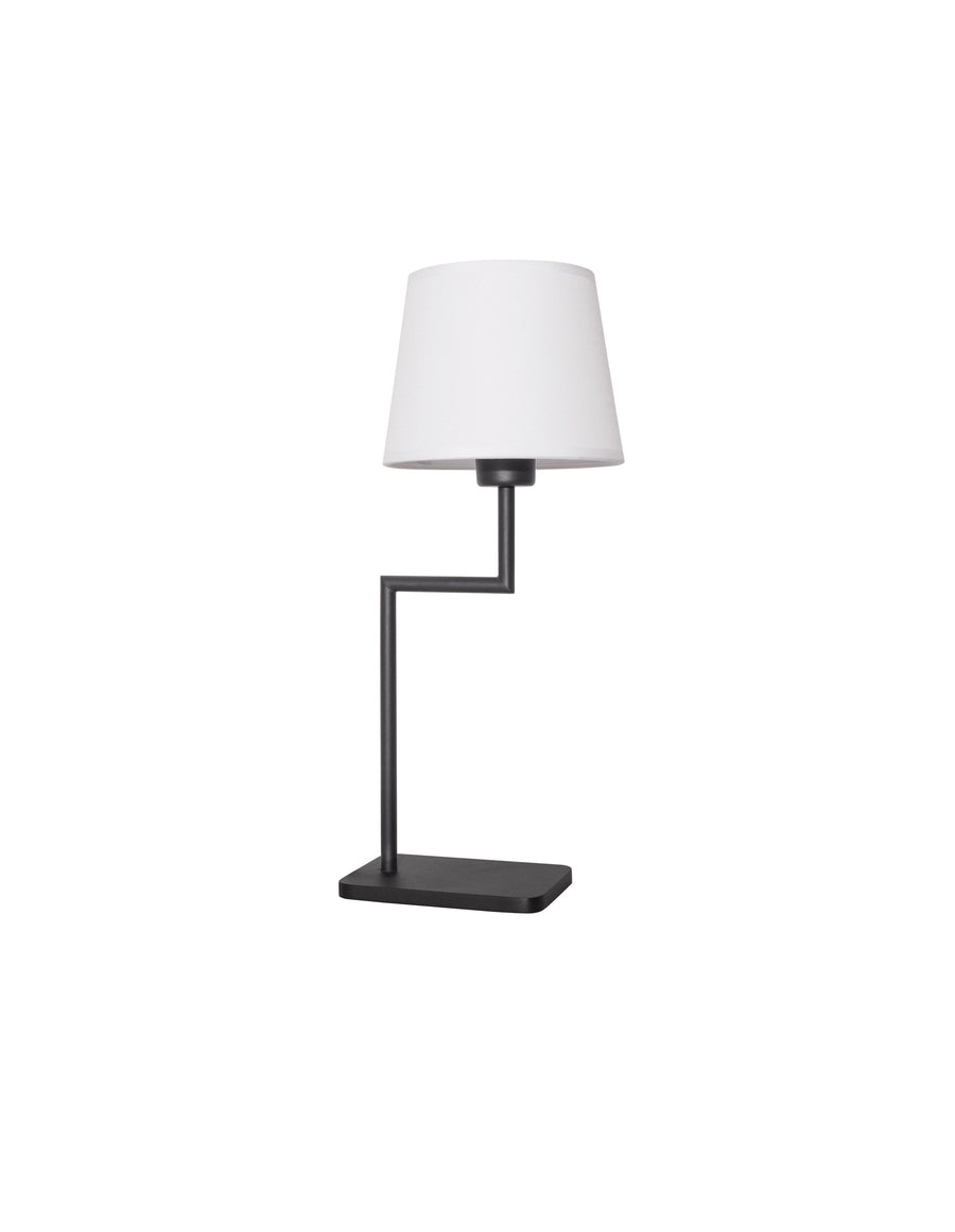 Lampe à poser Savona noire, tissu