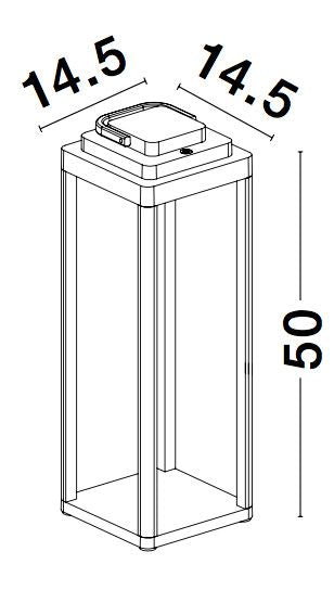 Lampadaire extérieur Figi anthracite, H 50 cm