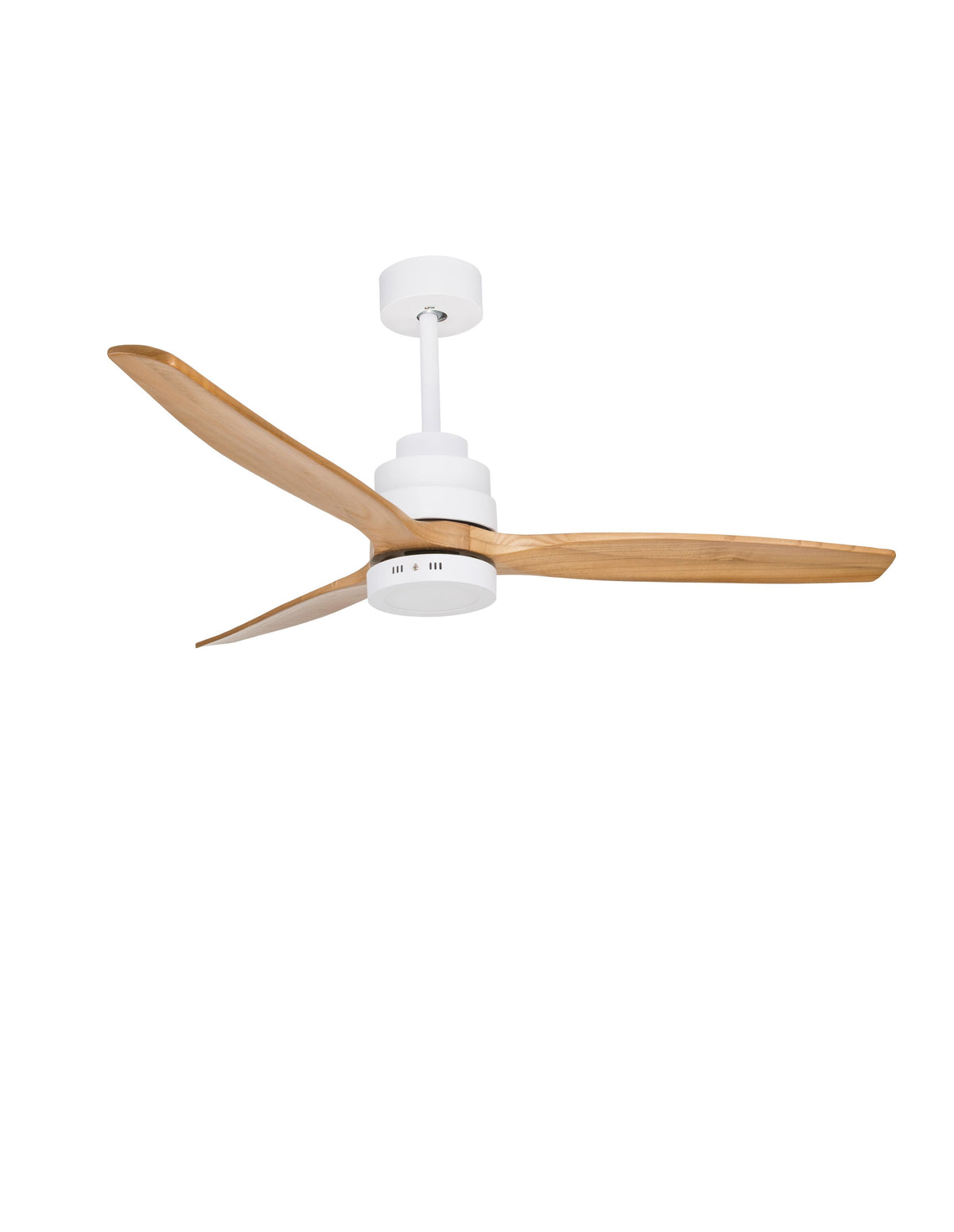 Ventilateur de plafond lumineux Nature blanc, verre