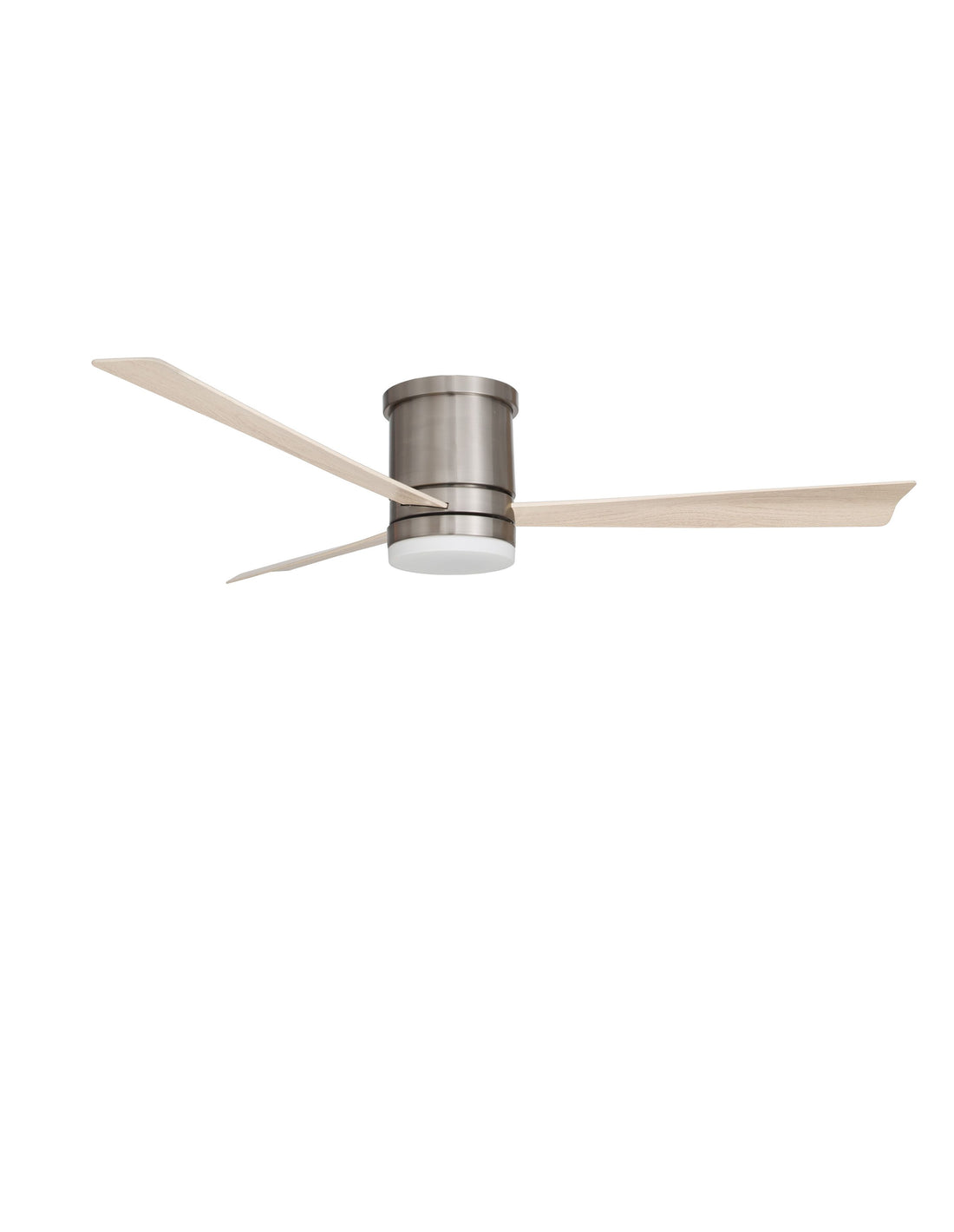 Ventilateur de plafond lumineux Satin nickel, verre