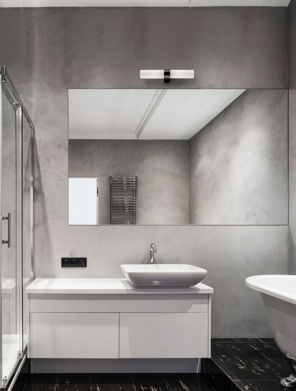 Applique murale Corb 2 lumières noire, verre