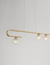 Suspension Mirano 3 lumières dorée, verre (9960272)
