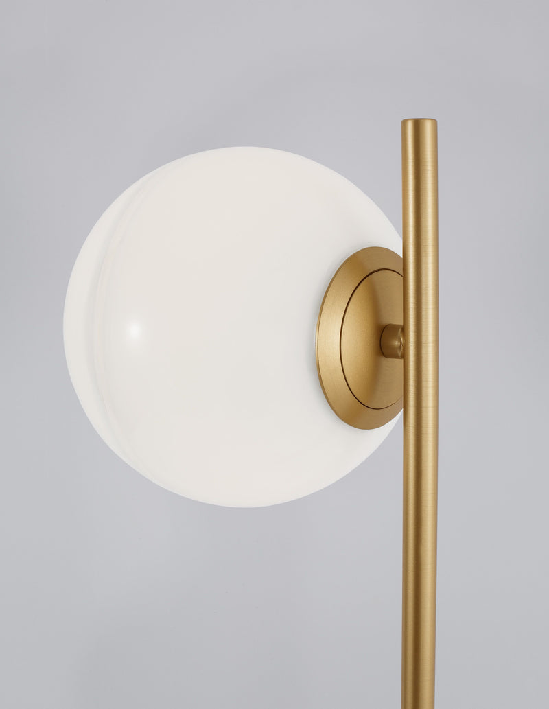 Lampe à poser Cantona dorée, verre