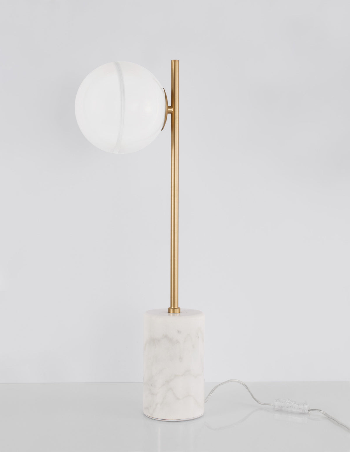 Lampe à poser Cantona dorée, verre