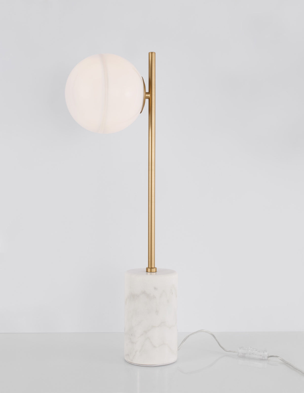 Lampe à poser Cantona dorée, verre