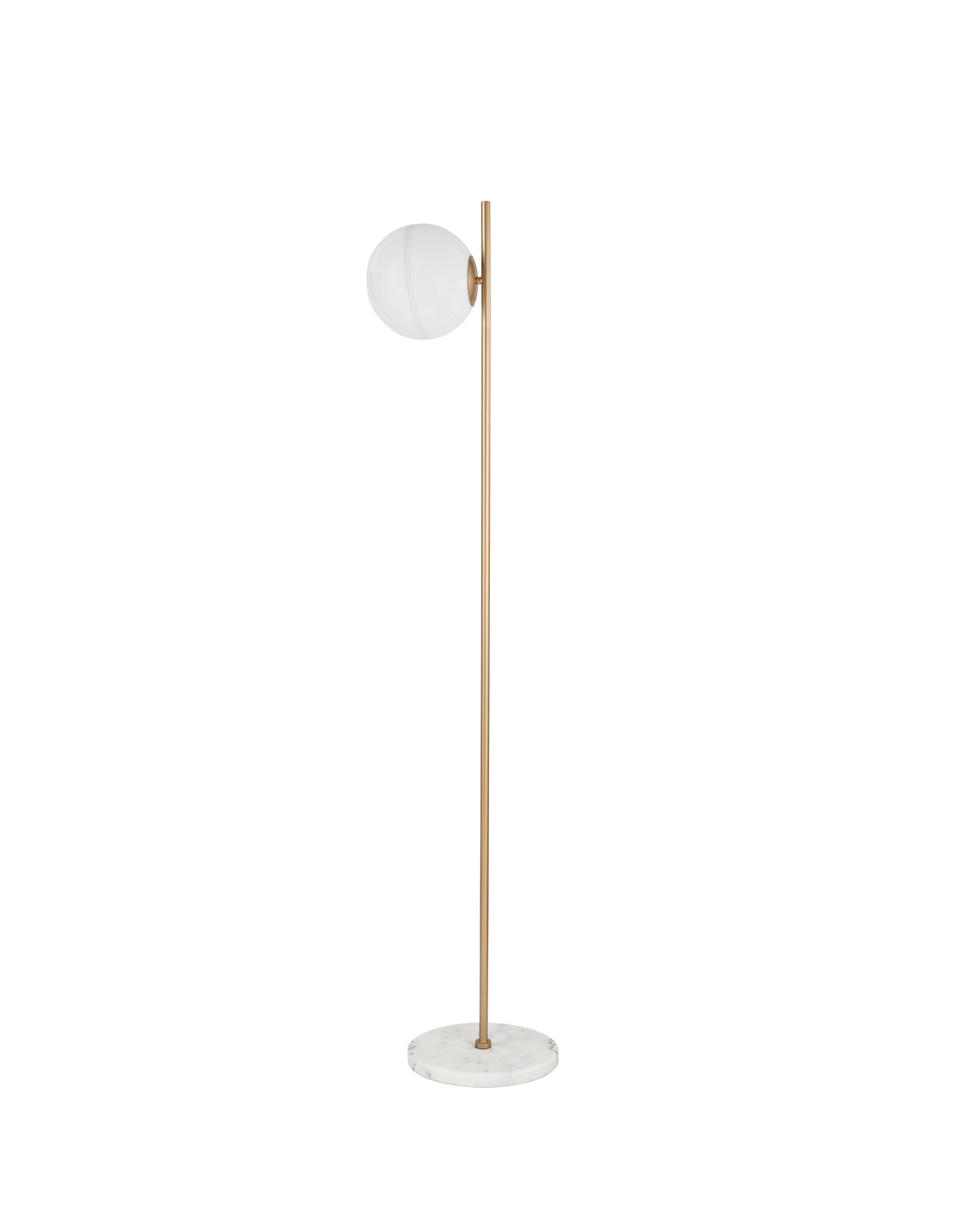 Lampadaire Cantona doré, verre