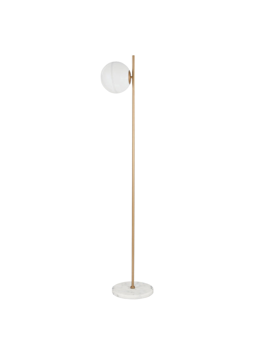 Lampadaire Cantona doré, verre