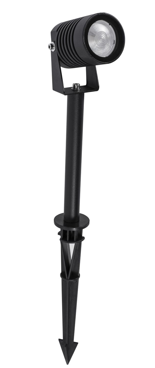 Projecteur extérieur Stake noir, verre, H 45 cm