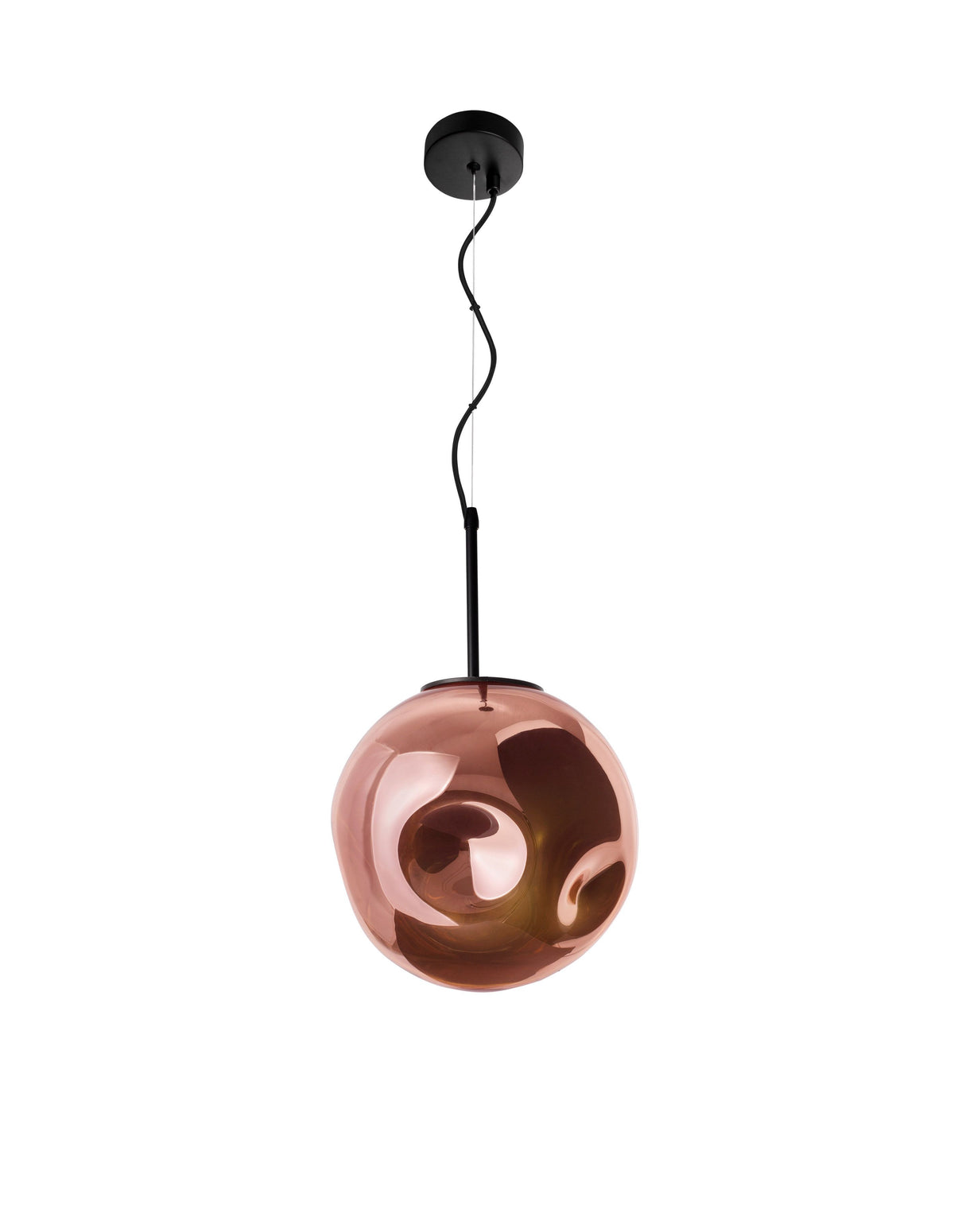 Suspension Mayan noire, verre