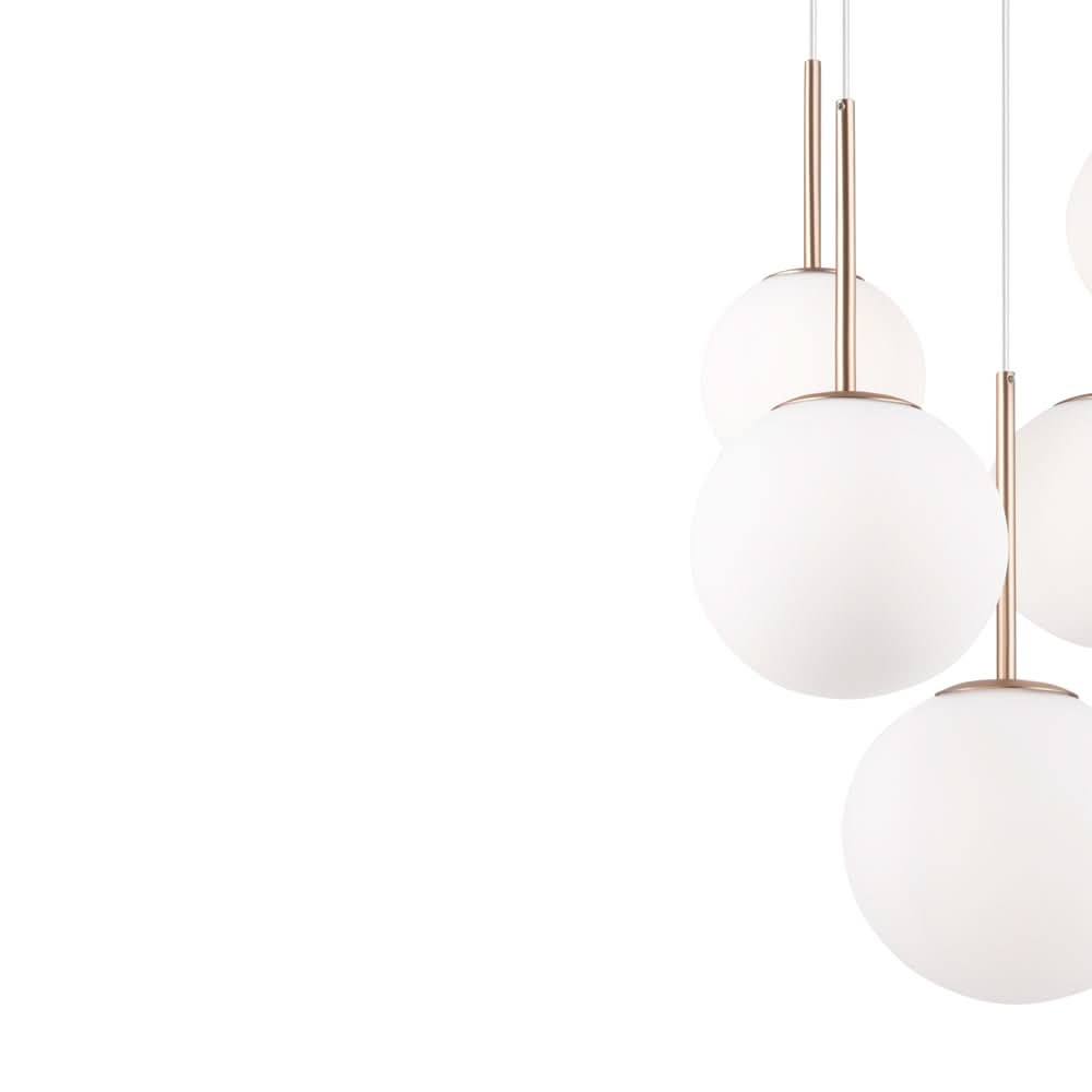 Basic form Suspension luminaire doré