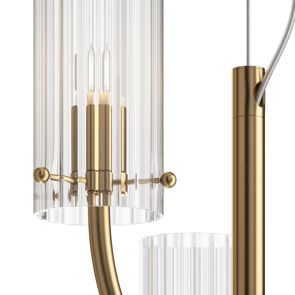 Arco Suspension luminaire doré