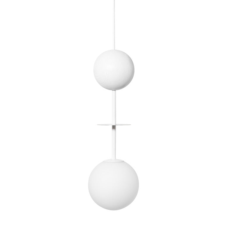 Suspension luminaire OIO A Blanc / doré, élément laiton