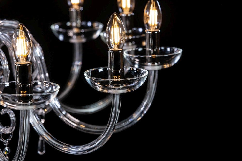 Lustre en verre transparent AL057