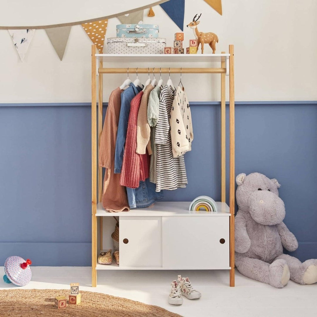 Penderie Enfants Pin Naturel | Yoko - Designix Dressing