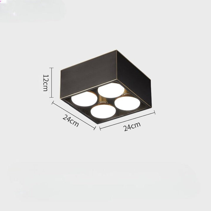 Petit Plafonnier Design | Zephyr Sky | Designix - Plafonnier 4 Lumières | Noir Blanc Chaud  - https://designix.fr/