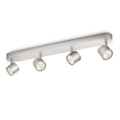 Plafonnier Star gris, 4 lumières