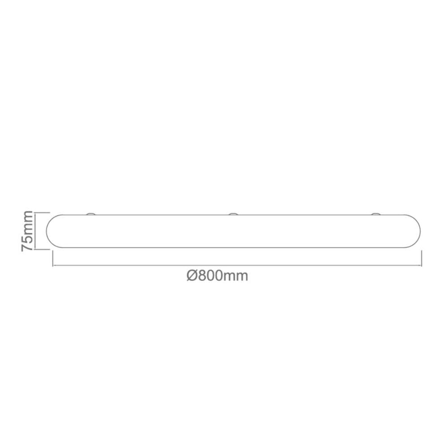 Plafonnier LED Piatto 80 chromé