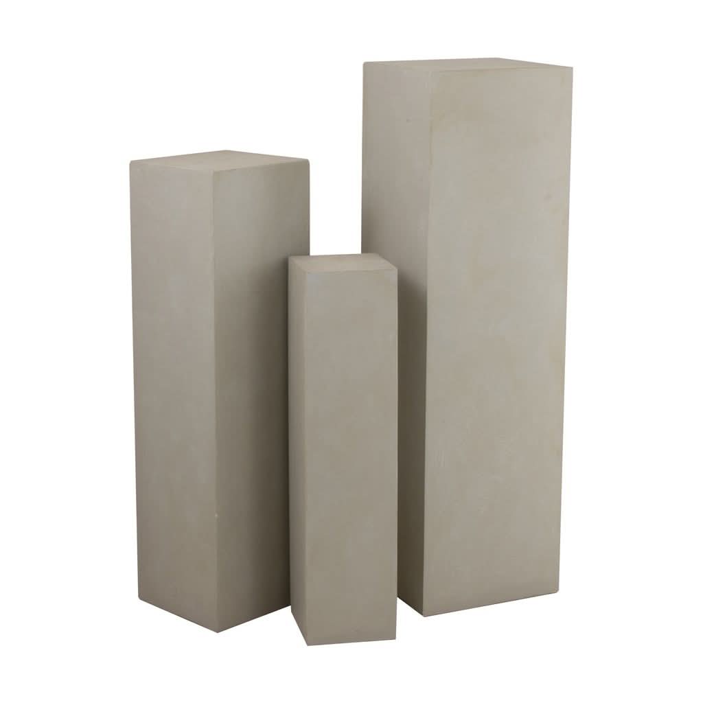 Pilier Haut Rectangle Beige Argile - Designix