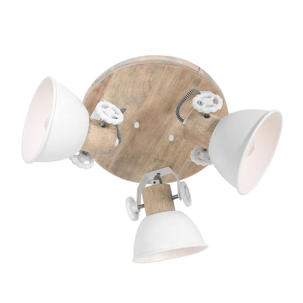 Plafonnier Indus en Bois Blanc