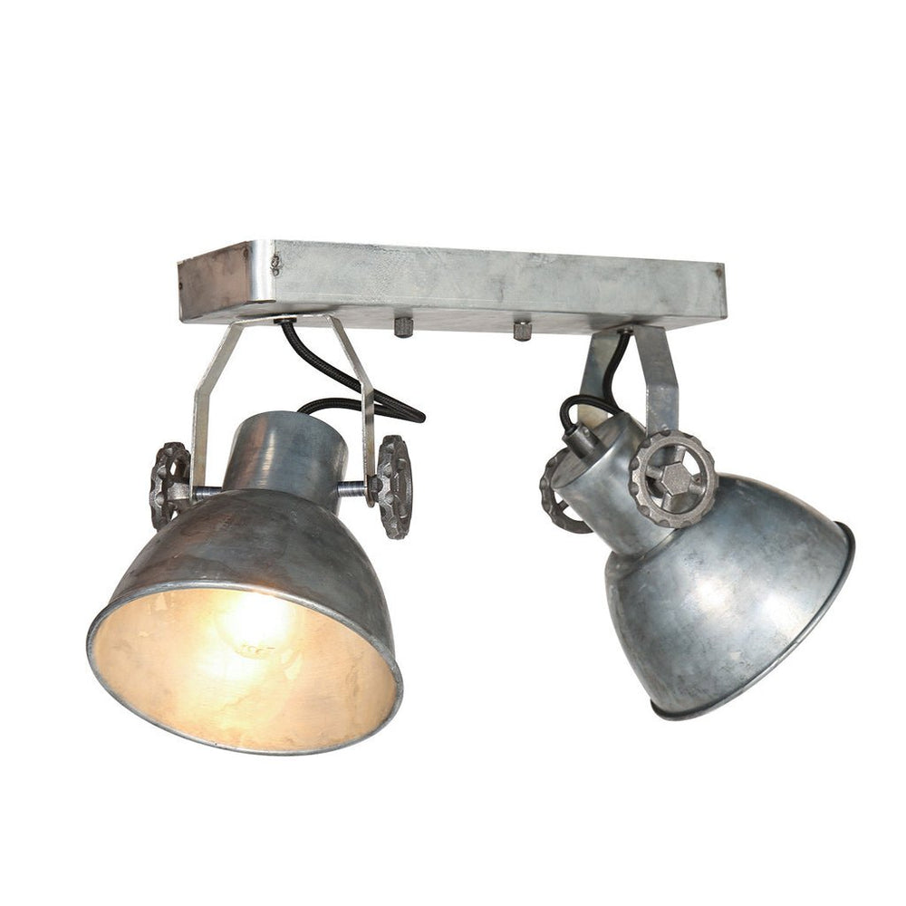 Plafonnier 2 Spots en Métal Vintage Antique | Mara - Designix Plafo