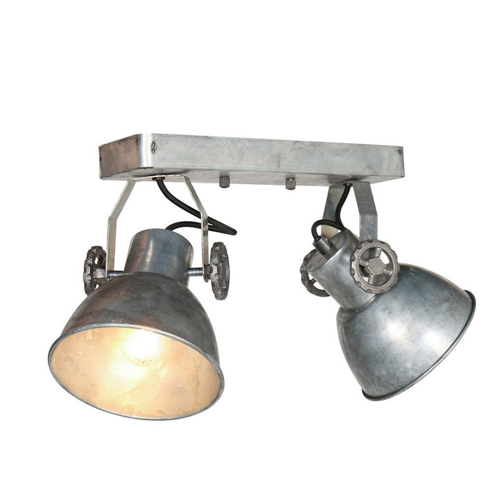 Plafonnier 2 Spots en Métal Vintage Antique | Mara - Designix Plafo
