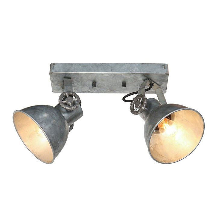 Plafonnier 2 Spots en Métal Vintage Antique | Mara - Designix Plafo
