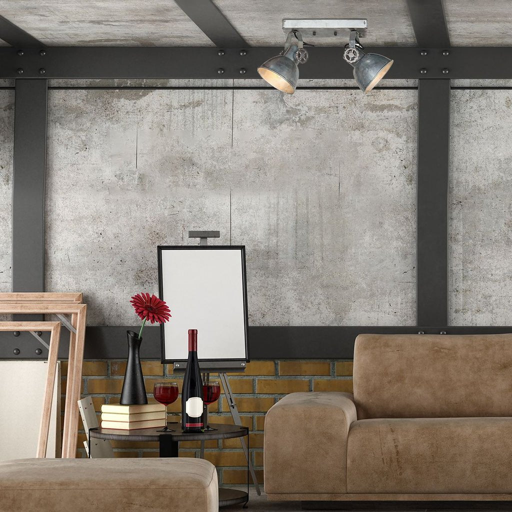 Plafonnier 2 Spots en Métal Vintage Antique | Mara - Designix Plafo