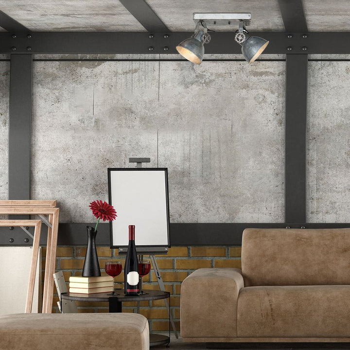 Plafonnier 2 Spots en Métal Vintage Antique | Mara - Designix Plafo