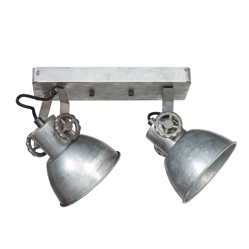 Plafonnier 2 Spots en Métal Vintage Antique | Mara - Designix Plafo
