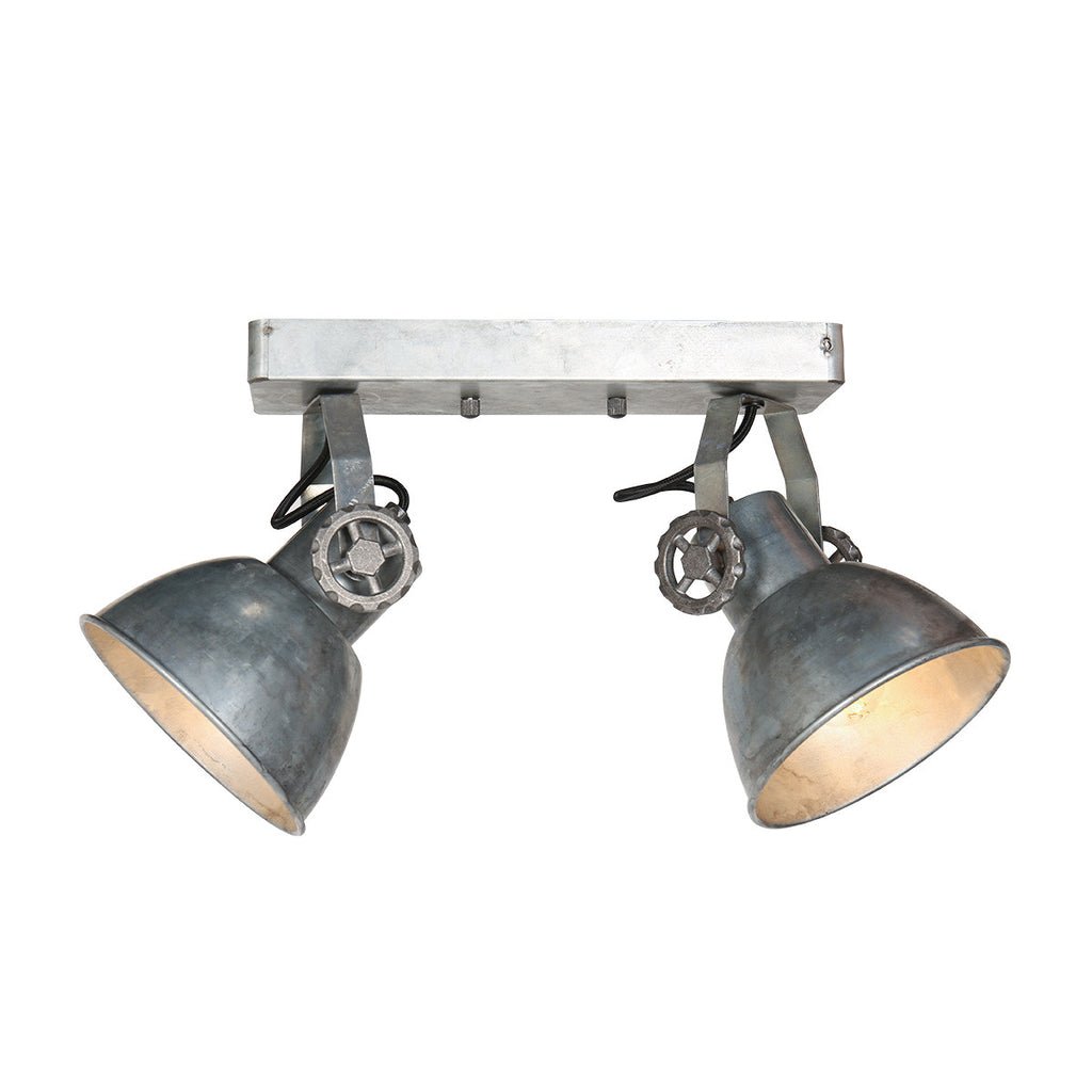 Plafonnier 2 Spots en Métal Vintage Antique | Mara - Designix Plafo