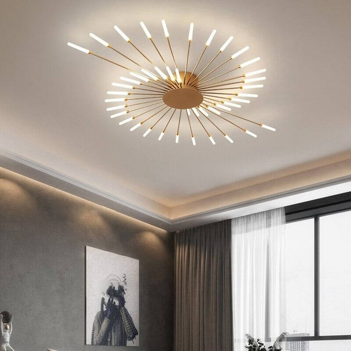 plafonnier-decoratif | Designix - Luminaire Plafonnier Or 105 cm - https://designix.fr