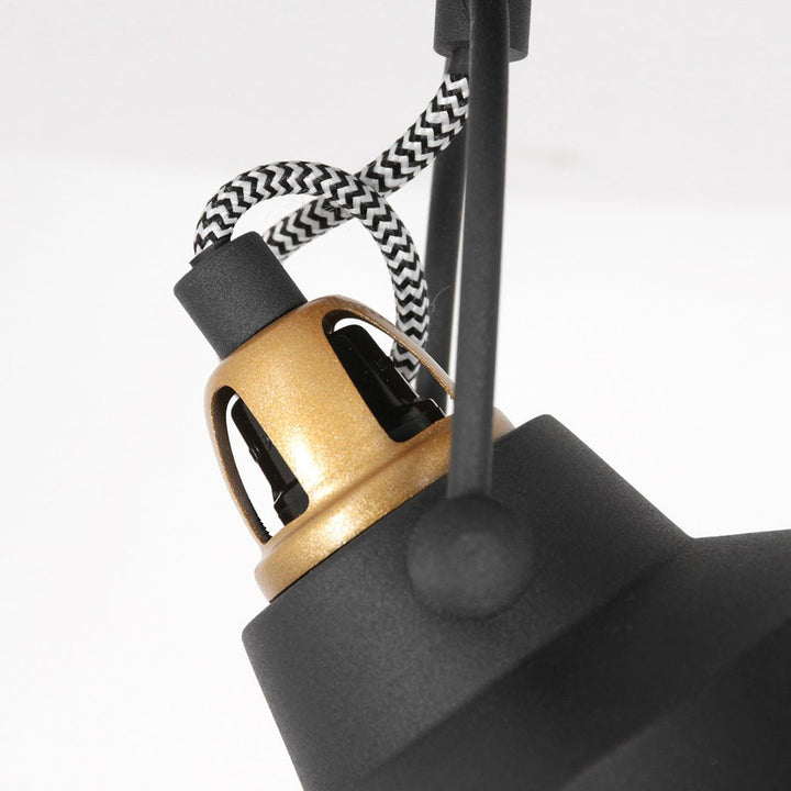 Plafonnier Contemporain Noir Doré | Zina - Designix Plafonnier