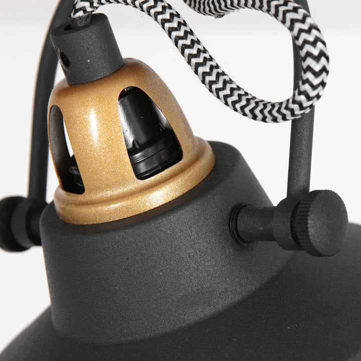 Plafonnier Contemporain Noir Doré | Zina - Designix Plafonnier