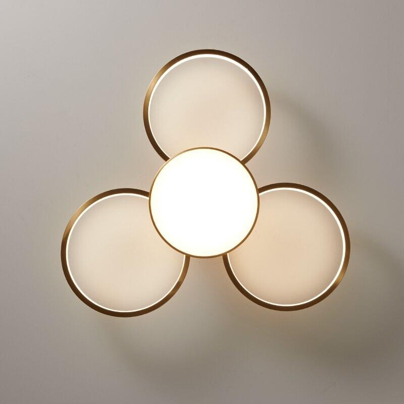 Plafonnier Cuivre | Celestia Lux - Designix Plafonnier 2 Lumières | 50 x 20cm