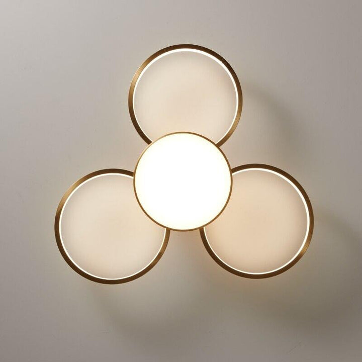 Plafonnier Cuivre | Celestia Lux - Designix Plafonnier 2 Lumières | 50 x 20cm