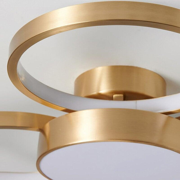 Plafonnier Cuivre | Celestia Lux - Designix Plafonnier 2 Lumières | 50 x 20cm