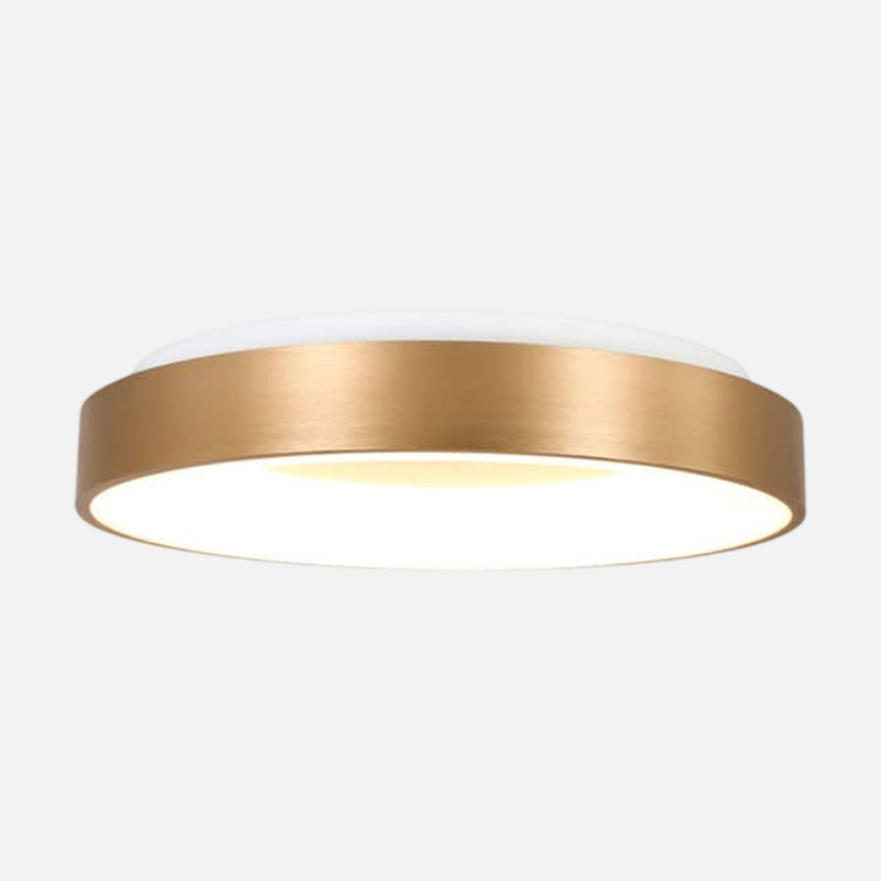 Plafonnier doré rond LED 30 cm, blanc chaud variable | Ringlede
