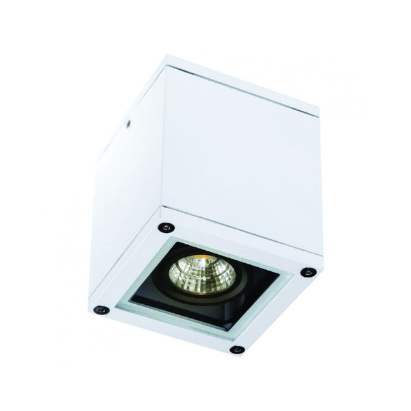 Plafonnier Exterieur ZAMBELIS GU10 IP65 DESIGN Blanc Sable Sans Source E270