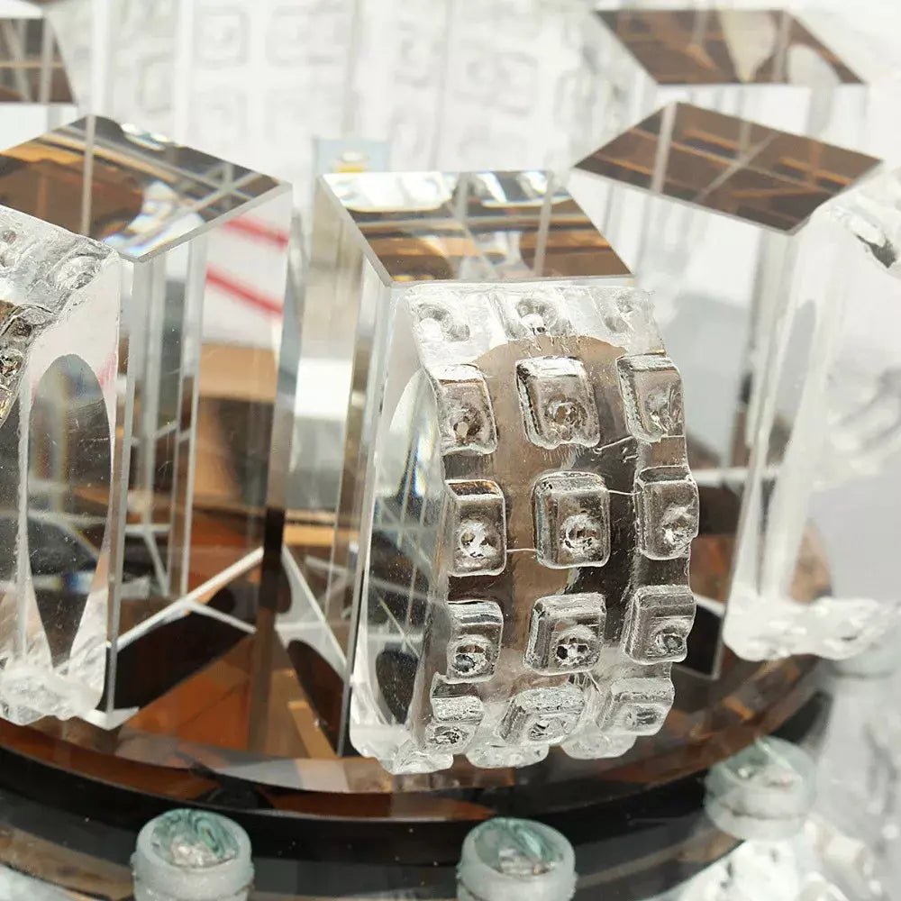 Plafonnier Lampe Pendentif Cristal Moderne | LuxeCristal - Designix Plafonnier Lumière Bleu