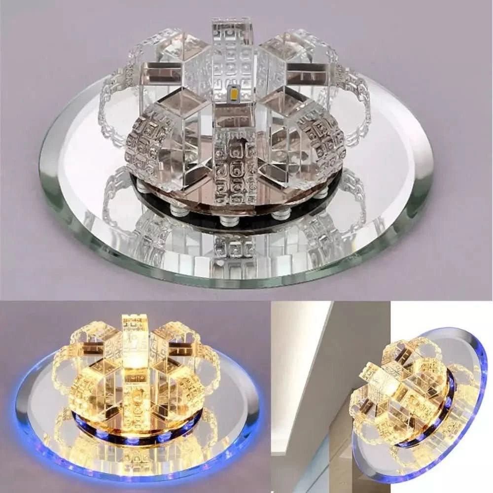 Plafonnier Lampe Pendentif Cristal Moderne | LuxeCristal - Designix Plafonnier Lumière Bleu
