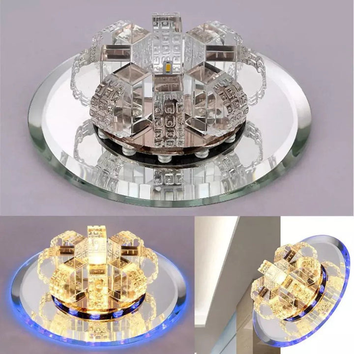 Plafonnier Lampe Pendentif Cristal Moderne | LuxeCristal - Designix Plafonnier Lumière Bleu