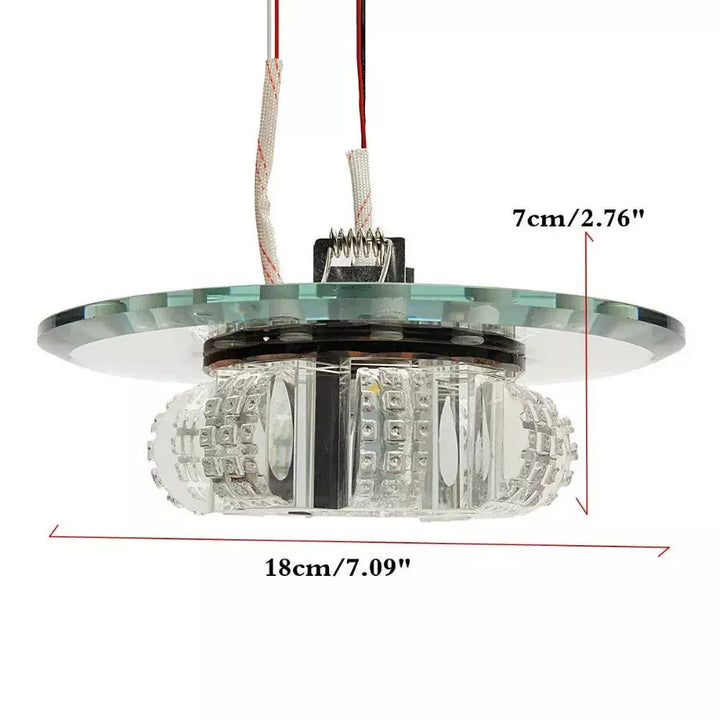 Plafonnier Lampe Pendentif Cristal Moderne | LuxeCristal - Designix Plafonnier Lumière Bleu