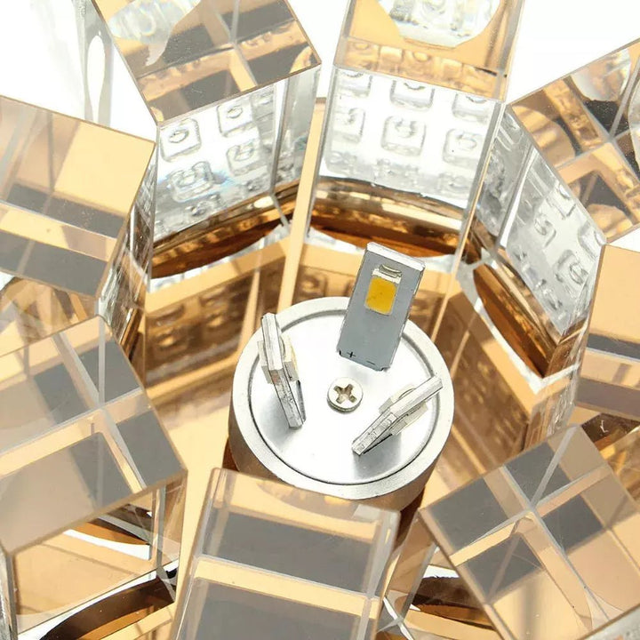 Plafonnier Lampe Pendentif Cristal Moderne | LuxeCristal - Designix Plafonnier Lumière Bleu