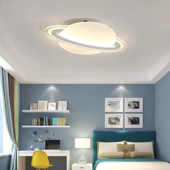 Plafonnier LED Enfant Planète | Quartz - Designix Plafonnier Blanc Chaud L 30 x W 20cm