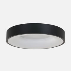 Plafonnier led noir, anneau design Ø 38 cm à variateur pour salon | Ringlede