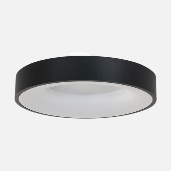 Plafonnier led noir, anneau design Ø 38 cm à variateur pour salon | Ringlede