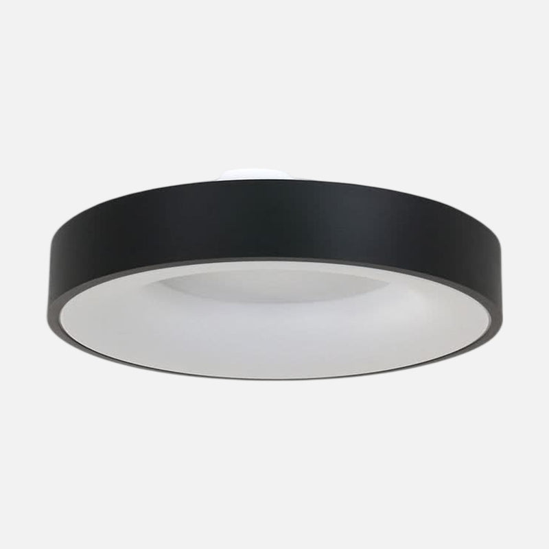 Plafonnier led noir, anneau design Ø 38 cm à variateur pour salon | Ringlede