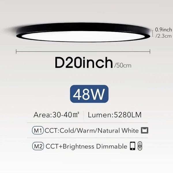 Plafonnier Led Ultrafin Moderne | Brume